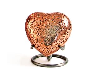 tb heart keepsake oak leaf copper